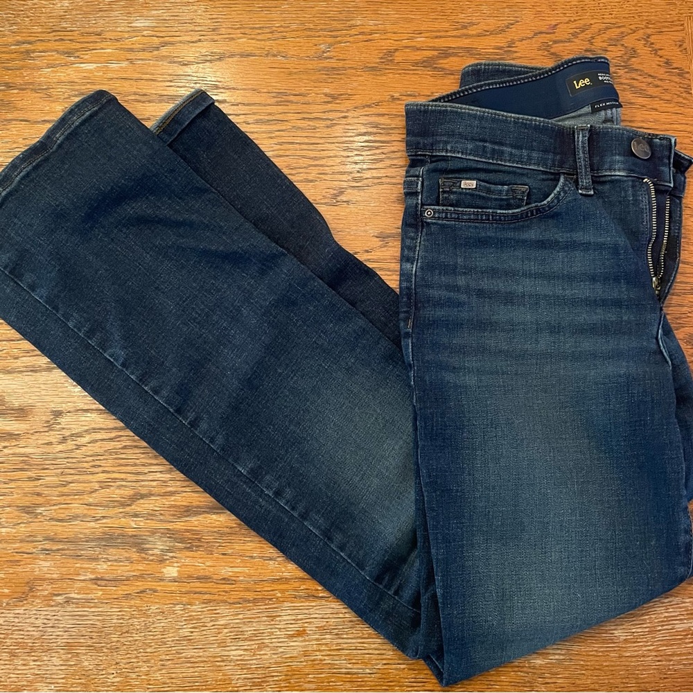 Lee Women Bootcut Dark Blue Jeans 6 SHORT